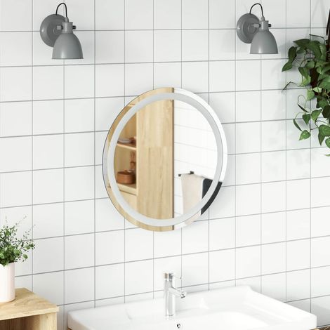 Teenpull – LED-Badezimmerspiegel Transparent Ø 50 cm Gehärtetes Glas (1/5)
