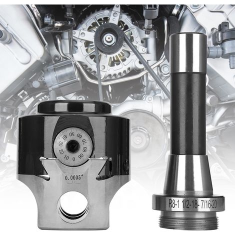 F1-3/4-Zoll-Bohrkopf, verstellbar, R8 F1-Schaft, robust für Holz- und Metallbearbeitungsdrehmaschinen (1/5)