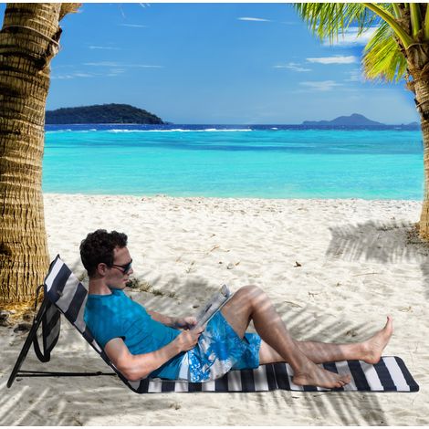 chaise plage pliable réglable acier 142 cm lot 2 OKMYHOME (1/3)