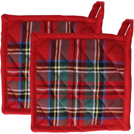 Topflappen 18x18 cm Rote Baumwolle