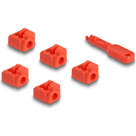 Delock Juego de bloqueadores de puertos RJ45 para RJ45 hembra 10 unidades
