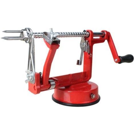 Apple peeler + 3 additional blades - Fruit/vegetable cutting/core/peeling - Stainless steel non-slip base - Practical and quick - Cooks and families (1/4)