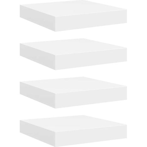 Maison Exclusive - Schweberegale 4 Stk. Weiß 23x23,5x3,8 cm MDF