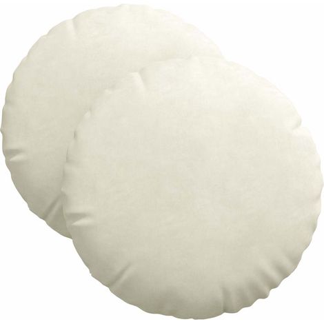 Maison Exclusive - Sitzkissen 2 Stück Creme Ø 40 x 13 cm Samt