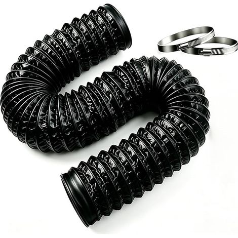 Ventilation Hose 150 mm, 6 m PVC Aluminium Exhaust Pipe for Air Extractor, Air Conditioning, Dryer, Hood