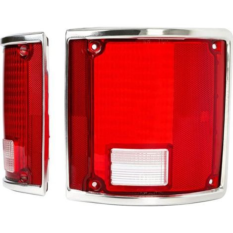 Set Color: Red Material: Plastic Taillights: Lens, taillight cover, taillight, bumper lights 5 sets (1/5)
