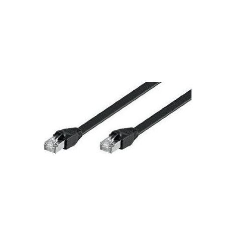 Cable Plano Gigabit LAN de Ethernet Cable de Red Negro 1m - Schwarz (1/4)