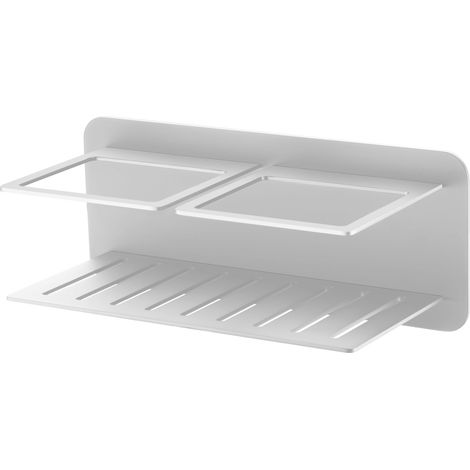 IMEX Portasapone frontale in acciaio inox S304 e ottone con finitura bianco opaco per bagno resistente a umidita e corrosione design funzionale compatto modello Imex-ADI011-BL (1/3)