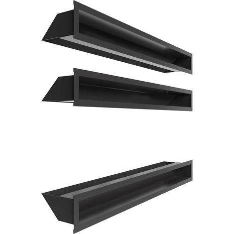 LÜFTUNGSGITTER LUFT KIT 3x 80 für Kamin mit geradem Glas (1/5)
