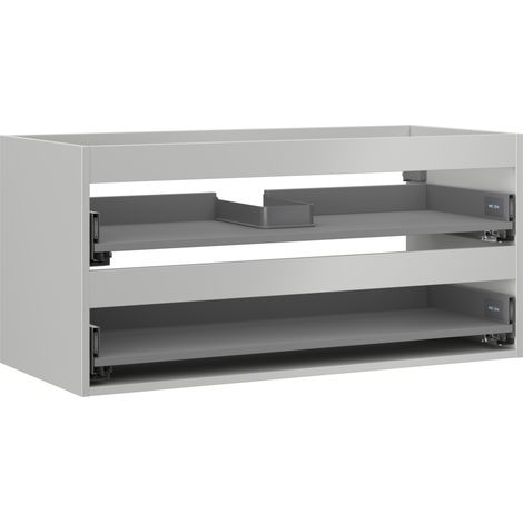 Mexen Box-A corps de meuble sous-vasque 100 cm, 2 tiroirs, gris mat - 91AX0-1000-470-2-62 (1/5)