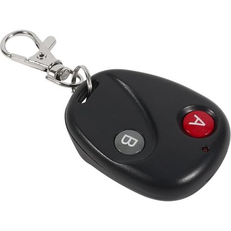 Télécommande 433 MHz, compacte, à 2 boutons, à code fixe, pour portail de garage, en plastique noir, 50 x 40 x 13 mm, 1 unité (1/5)