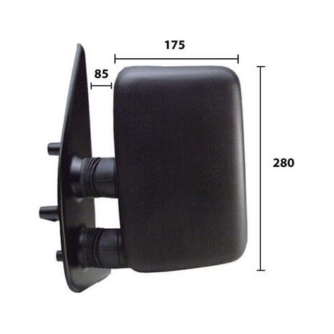 Rétroviseur manuel gauche noir bras court Citroen Jumper 1 phase 1 1994-1999