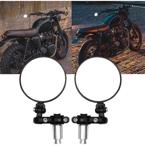 paire De Rtroviseurs Latraux Moto Universel Pour Embouts De Guidon 7/8" 22mm, Rtroviseurs Miroirs En Aluminium Pour Vlo Moto Scooter Lectriques (1/5)