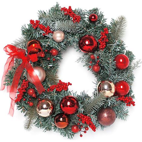 Weihnachtskranz mit Kugel für Tür, Partydekoration, Weihnachtsbaumgirlande (1/5)