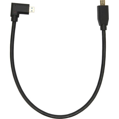 Câble Micro HDMI 8K 60Hz coudé droit mâle-mâle OD4.0mm pour interface multimédia haute résolution (1/5)