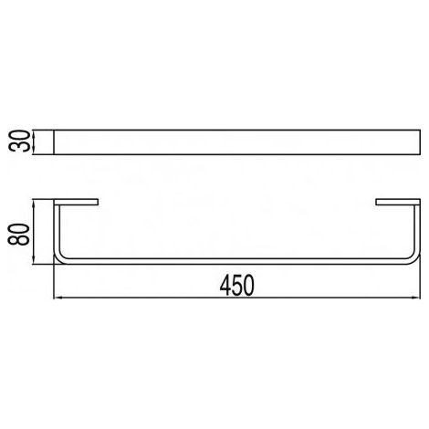 Porte‑serviette 450 mm - TRES 20063604 (1/3)