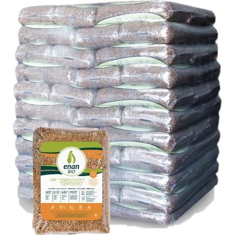 ENAN Bio - Palet de 70 Sacos de Pellets de 15 Kilos EN Plus A1 (1050kg). Entrega a Domicilio