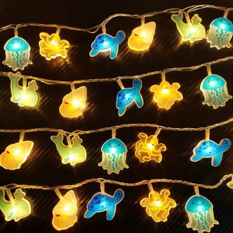 Guirlande Interieur Lumineuse 3m, Fairy Lights Decoration, Guirlandes Lumineuses Animaux Marins, pour Chambre à Coucher, Chambre D'enfant (1/5)