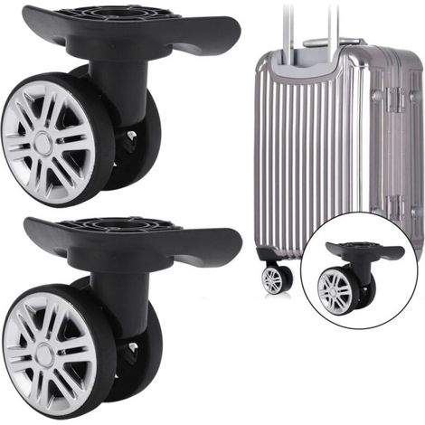 – Geräuscharme Kofferrollen A19 – Paar doppelreihige Rollen – Durchmesser 6 cm – Materialien PP und PET – Einfache Montage (1/5)