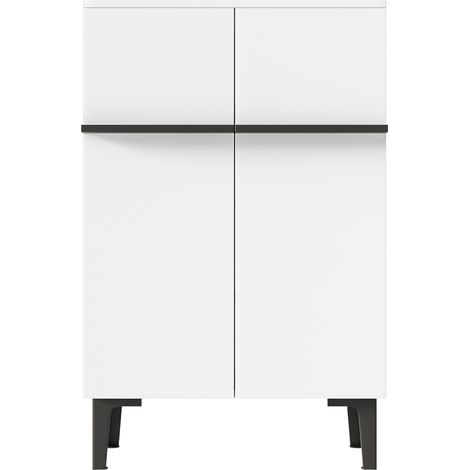 Zapatero moderno con doble puerta, estantes regulables y gran capacidad 95 x 60 x 34,5 cm (1/5)