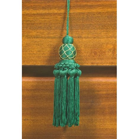 6 pz fiocco decorativo Asburgo verde 13 cm per chiave nappa nappina (1/2)