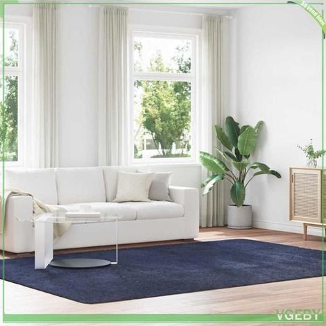 4102859 Tapis shaggy à poils longs NAVARRA bleu marine 240x340 cm (1/5)