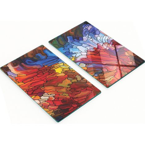 Tableros decorativos multifuncionales de vidrio templado para cocina, 2x30x52 cm.
