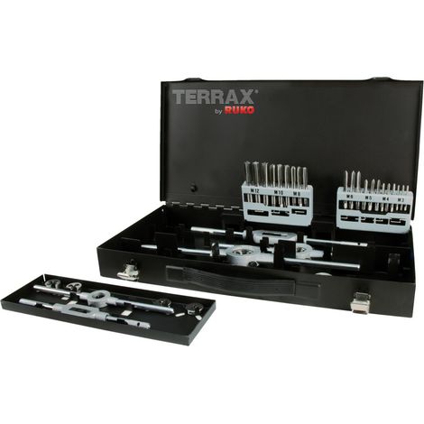 TERRAX by RUKO Gewindeschneidwerkzeug-Satz M HSS - 37 tlg. (Magazin Stahlblech) - A245020