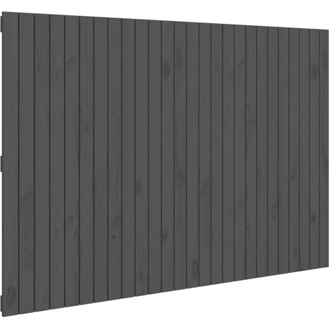 Testiera letto accessorio camera da letto pensile 166 x 3 x 110 cm legno massello grigio TDL0202644