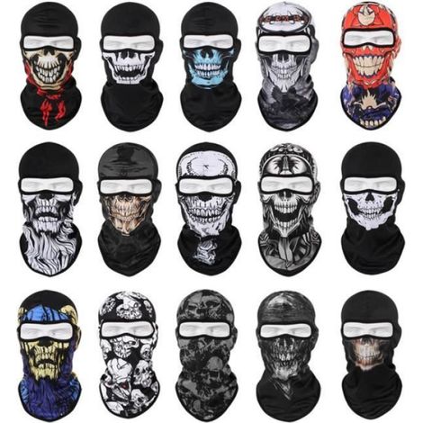 Couleur SBX01-06 Cagoule de protection solaire d'extérieur pour Moto, masque facial en Lycra, casquette coupe-vent pour motard, bo (1/4)