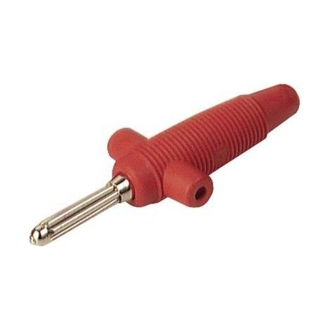 Sks-Hirschmann Conector enchufe banana rojo 4 mm robusto