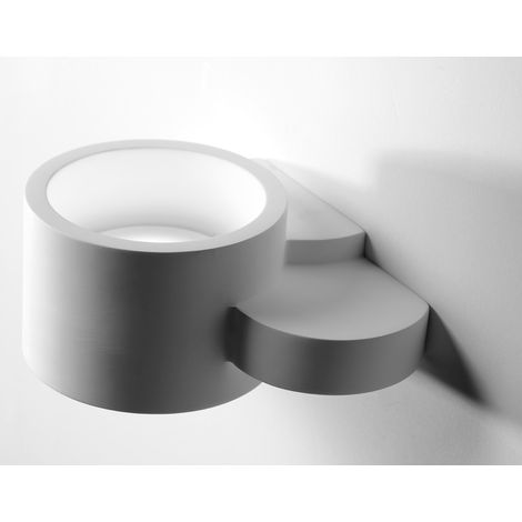 CHIO Applique da parete 1 Luce bianco in gesso, attacco GX53 20x12,58cm (1/4)