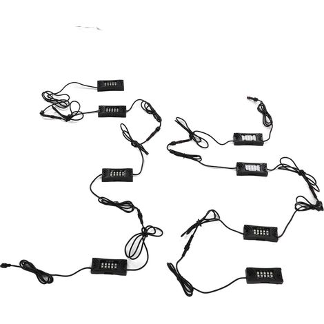 Kit d'éclairage LED RGB 12V Bluetooth pour passages de roues, étanche IP67, universel pour camion tout-terrain, UTV, ATV, SUV, bateau (1/5)
