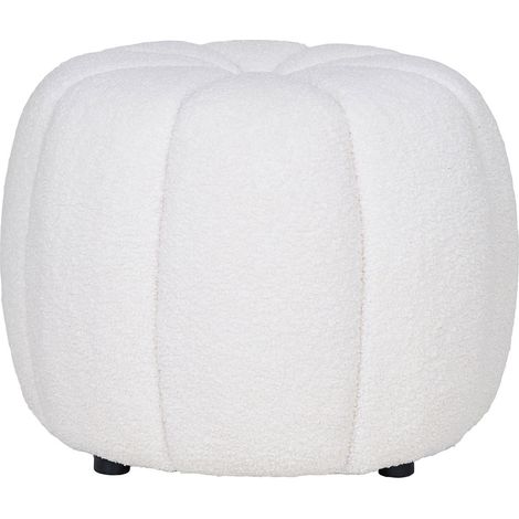 Paisley Pouf Ø48cm offwhite.
