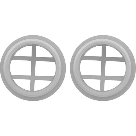 Lot de 2 raccords d'entrée de piscine SP1026, insert de grille MIP de 3,8 cm, filetage mâle de 3,8 cm, couvercle de grille de vidange rond pour piscines et spas (blanc) (1/5)