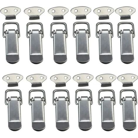 12-teiliges Set Motorhaubenclips, Hebelverschlüsse, Federverschlüsse, Knebelverschluss-Federclips, Edelstahl mit Haken (1/5)