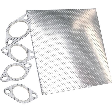 Feuille Plaque joint echappement Collecteur Epaisseur 1.6mm dimensions 30x20cm, papier joint d'échappement métallique Tenue thermique 350°C (30x20cm) (1/5)