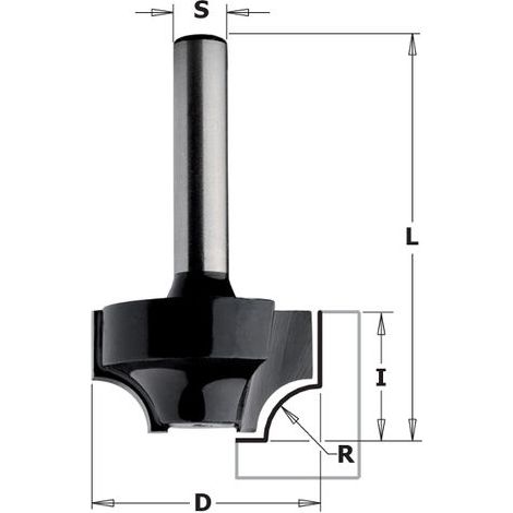 FRESA RAGGIO CONCAVO HW Z2 S=8 D=25.4x14.3x46 R=6.3 DX (1/2)