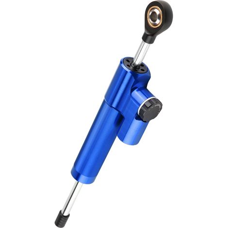 Amortisseur de direction universel moto en alliage d'aluminium stabilisateur bleu et noir (1/5)