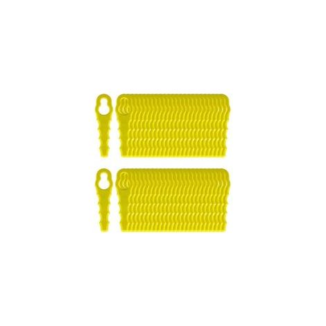 Lot de 100 Lames de Rechange Compatibles pour Ryobi Coupe-Bordure RAC155 RAC157 RAC158, Têtes Double Lames Dentelées (1/4)