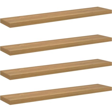 Maison Exclusive - Wandregal 4 pcs Braun 120 x 23,5 x 4 cm Holzwe