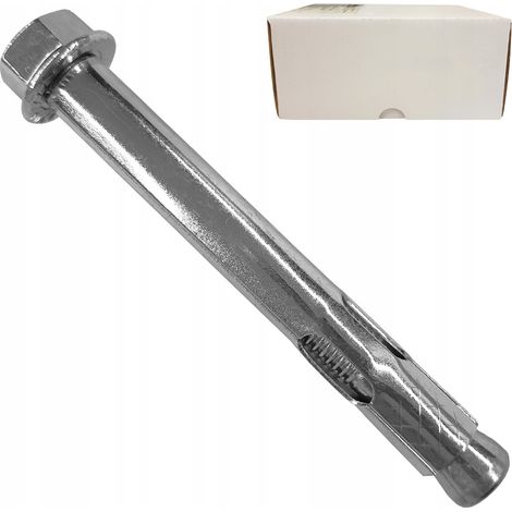 Goujons D'Ancrage Acier 10 x 97 Pour Beton, Simple Expansion, Avec Ecrou Et Rondelle, Lot De 25