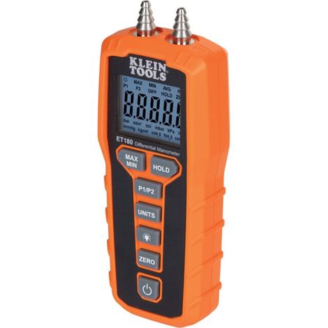 Klein Tools Manomètre numérique de pression différentielle ±60 inH2O avec lumière et aimant (1/5)