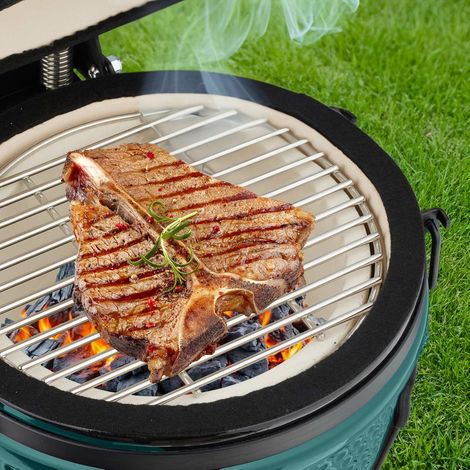Griglia kamado in ceramica versatile per grigliare e cuocere al forno