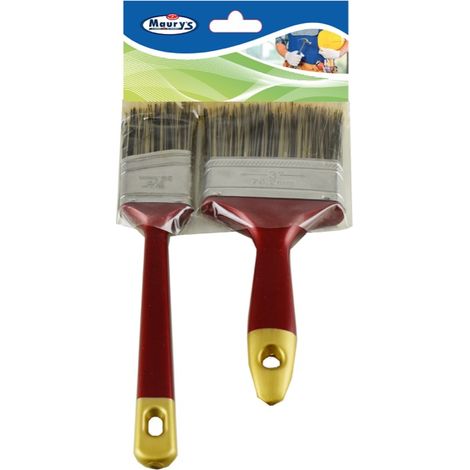 MAURY'S SET DI 2 PENNELLI MULTIUSO IN LEGNO CON SETOLE SINTETICHE