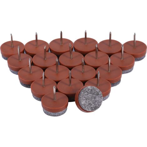 20 pezzi di protezioni antiscivolo per gambe di mobili, sedie e tavoli, ideali per proteggere i pavimenti, spessore 20 mm, 2 colori (marrone).