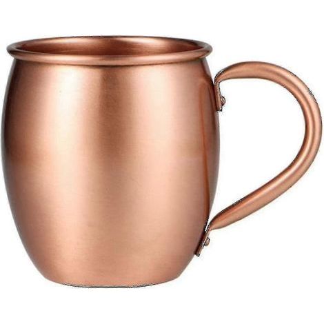 Becher aus 100 % reinem Kupfer (530 ml) – Moscow Mule Becher – Trommelbecher – Cocktailbecher – Becher aus reinem Kupfer – Ideal für Restaurants und Bars (1/5)