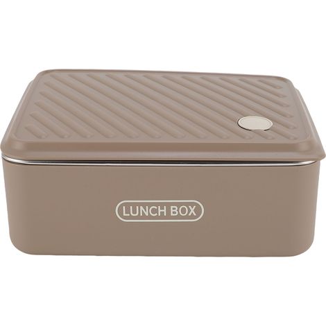 Portapranzo a tenuta stagna in acciaio inox 304, portatile, di forma quadrata, facile da pulire, senza BPA, colore kaki.