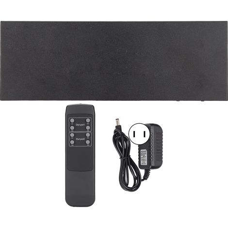 4x2 Répartiteur HDMI Prend en Charge Ultra HD 4K X 2K 3D 1080P avec Télécommande et Adaptateur Secteur 100‑240V Fiche Américaine (1/5)