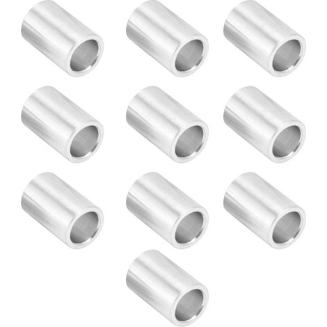 Lot de 10 entretoises rondes en alliage d'aluminium, joint d'étanchéité, fixations de support de structure à intervalles, diamètre extérieur 8 mm (1/5)